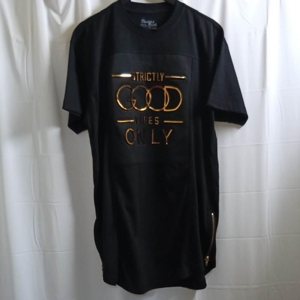 Gold and Black Short Sleeve Tees with Metallic Accents